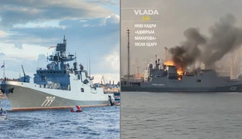 FOTO+VIDEO: Ukrajina zasiahla vlajkovú loď ruskej Čiernomorskej flotily. Dokazujú to satelitné snímky