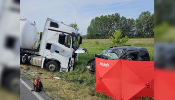 Nešťastie pri Šali: Zrážka s kamiónom si vyžiadala život 21-ročného vodiča