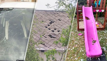 FOTO: Ľadová spúšť na východe Slovenska. Krúpy rozbíjali autá, strechy aj úrodu