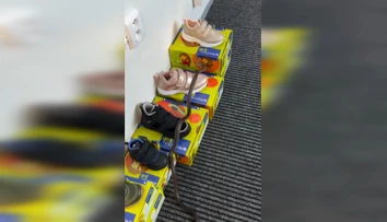 VIDEO: Medzi krabicami v obchode sa plazil had. Hasič ho naháňal po celej predajni