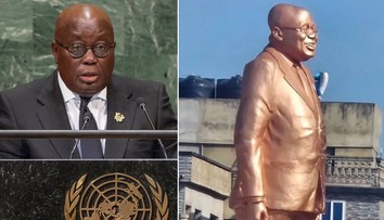 Ghanský prezident si nechal postaviť vlastnú sochu. Jeho krok vyvolal odpor aj posmešky