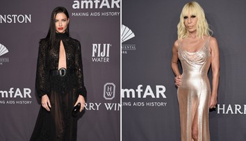 Móda z AmfAR: Adriana Lima ako bohyňa, Donatella sa o chvíľu asi rozpadne