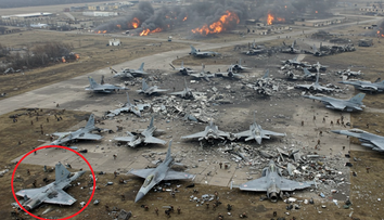 Ruská propaganda zlyhala. Falošná snímka zničených ukrajinských stíhačiek F-16 obsahovala detskú chybu