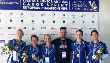 Zlatý úspech Slovenska na ME do 23 rokov. Ženský štvorkajak na 500 metrov nenašiel konkurenciu