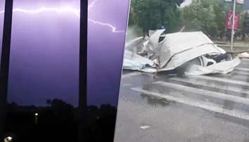 VIDEO: Stovky rozbitých áut, 15-centimetrové krúpy a bleskom zasiahnutá Češka. Silné búrky na Jadrane