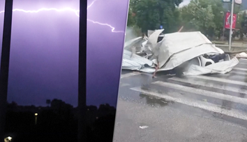 VIDEO: Stovky rozbitých áut, 15-centimetrové krúpy a bleskom zasiahnutá Češka. Jadran zasiahli silné búrky
