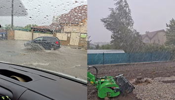 VIDEO: Nebezpečný downburst udrel v Nitre. Ulice zaplavila voda a lietali konáre