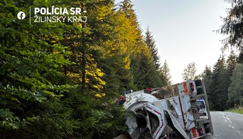 Vodič skončil s betónovou zmesou mimo cesty. Za volant si sadol poriadne opitý