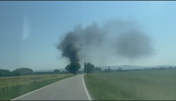 Nad Zohorom sa objavil veľký kúdol dymu. Horela tam časť strelnice