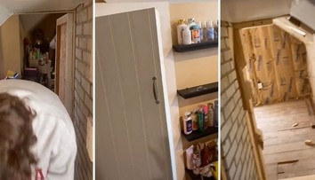 VIDEO: Žena stratila reč. Pri prestavbe izby objavila za skriňou ďalšiu miestnosť