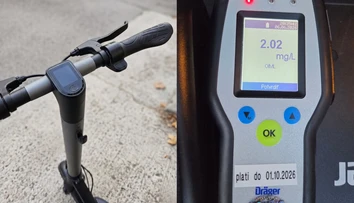Tak toto je extrém. Kolobežkár nafúkal viac ako štyri promile