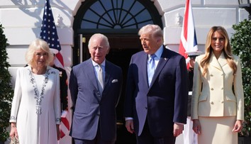 FOTO: Kráľ Karol a kráľovná Kamila na oficiálnej návšteve v USA. Trump ich privítal v Bielom dome