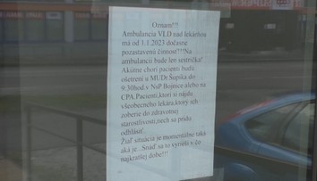 Nepríjemný novoročný problém pre spádovú obec Hornej Nitry. Nečakane tam zatvorili ambulanciu