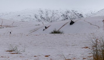 VIDEO: Z horúcej púšte mrazivo biela krajina: Takto vyzerá Sahara pokrytá snehom