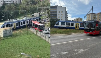 Zrážka vlaku a autobusu v Bratislave ochromila dopravu. Úsek je neprejazdný