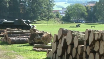 Júlová víchrica spustošila aj areál vojenského múzea vo Svidníku. Lesníci spílili takmer 200 poškodených stromov