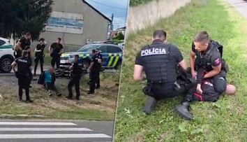 VIDEO: Dramatická naháňačka pri Senci. Motorkára obkľúčilo niekoľko policajných áut