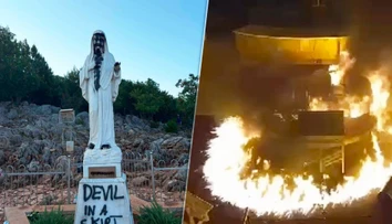 VIDEO: Šokujúce zábery z Medžugoria. Kamera zachytila podpaľača priamo pri čine, zanechal aj znepokojivý odkaz