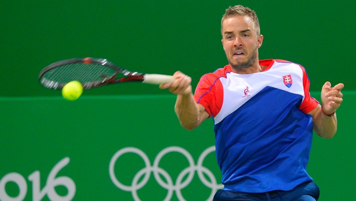 Andrej Martin v prvom kole mužskej štvorhry na OH v Rio de Janeiro.