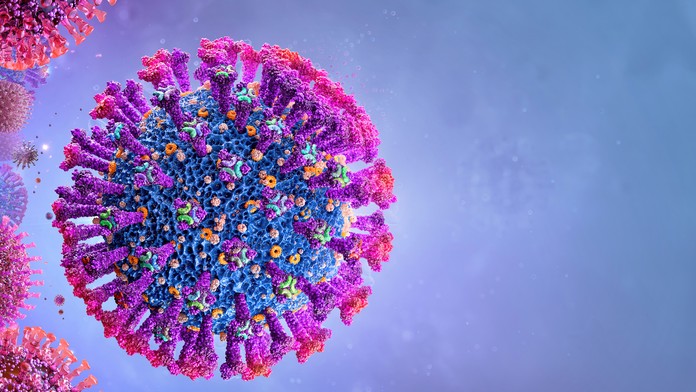 Ilustracia variantu koronavírusu delta