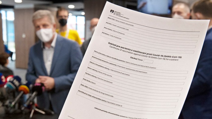 Doklad pre pacienta o zaočkovaní proti COVID-19.