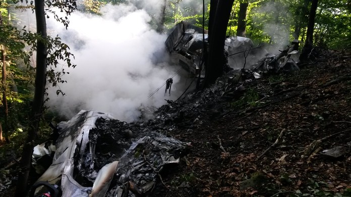 Vrak lietadla pri Červenom Kameni.