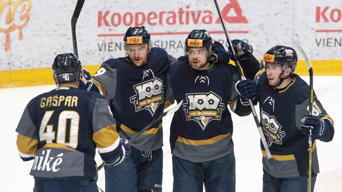 Hokejisti Slavana.