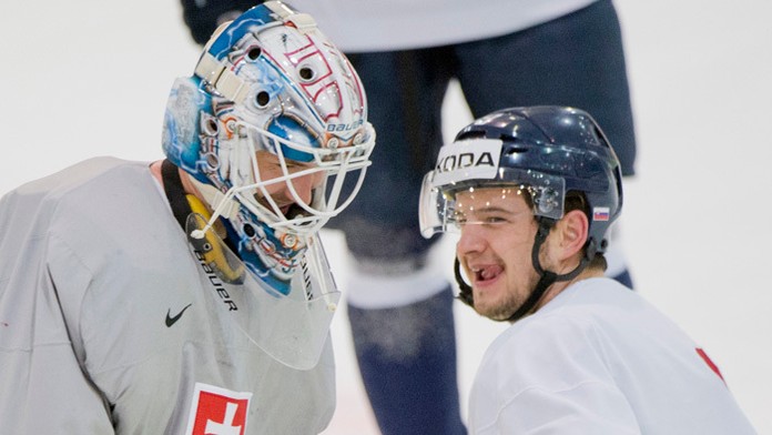 Brankár Jaroslav Janus a Libor Hudáček.