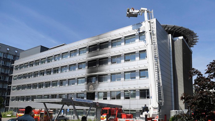 Požiar v košickej nemocnici.