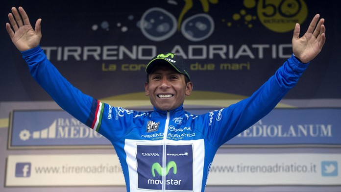 Kolumbijský jazdec Movista Nairo Quintana.