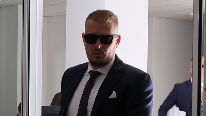 Na snímke obžalovaný Štefan Žiga prichádza na Špecializovaný trestný súd v Pezinku.