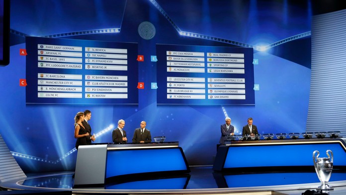 Losovanie základnej skupiny Ligy majstrov.