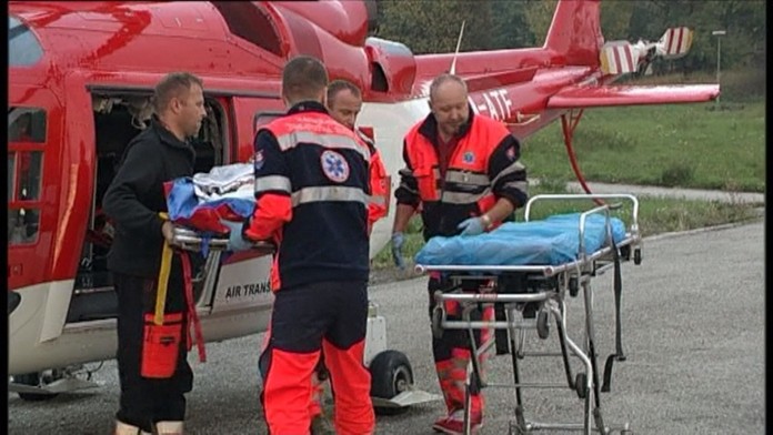 Dievčatko previezli vrtuľníkom do nemocnice.