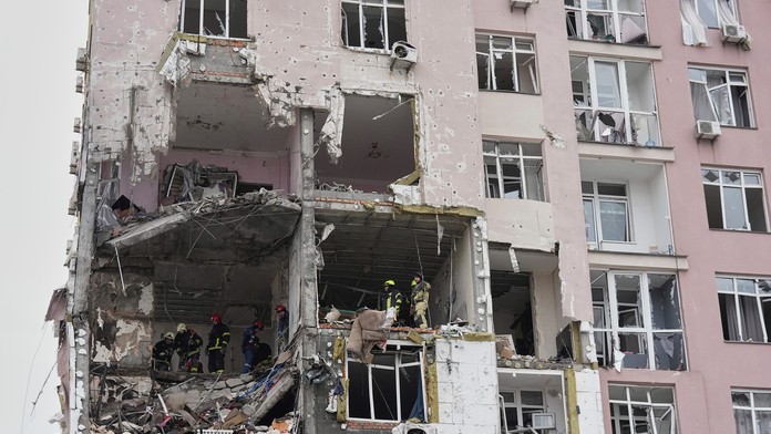 Ruské útoky na Kyjev. 