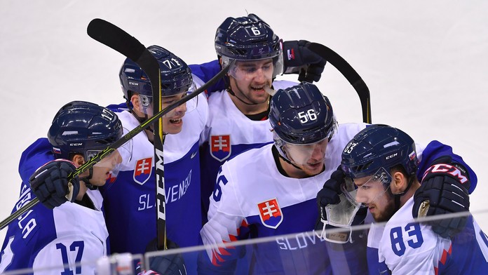 Slovenskí hokejisti na zimnej olympiáde v Pjongčangu. 