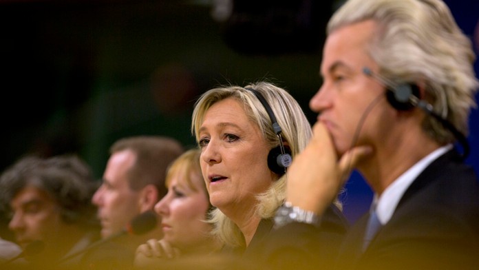 Francúzska europoslankyňa a šéfka Národného frontu Marine Le Penová.