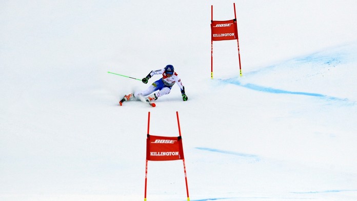 Slovenka Petra Vlhová počas 2. kola obrovského slalomu Svetového pohára