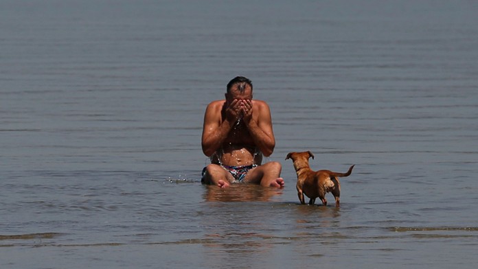 Osvieženie počas horúčav v Dunaji v Belehrade