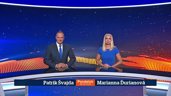 Patrik Švajda a Marianna Ďurianová v relácii Televízne noviny