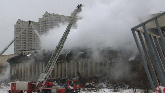 Požiar knižnice v Moskve.