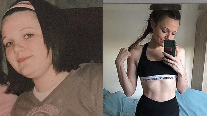 Katy Pary pred a po schudnutí.