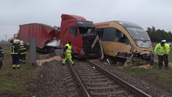 Nehoda na železnici.