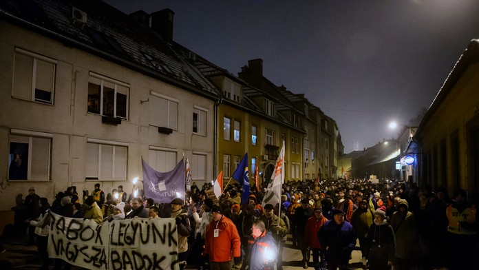Protest v Maďarsku