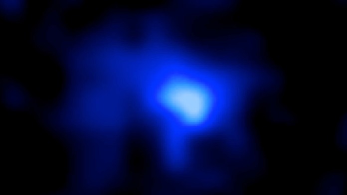 Astronómovia objavili svetlomodrú galaxiu, ktorá je od nás doteraz najvzdialenejšia.