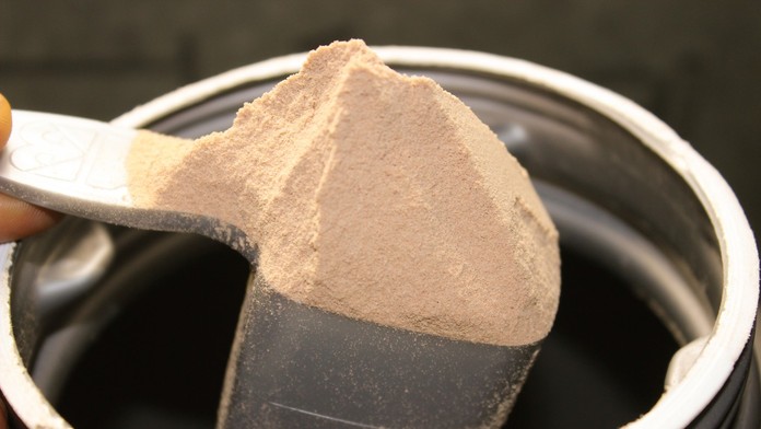 Na snímke je proteín v prášku 