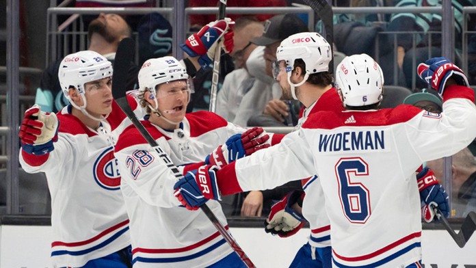 Juraj Slafkovský prispel jednou asistenciou k víťazstvu Montrealu.