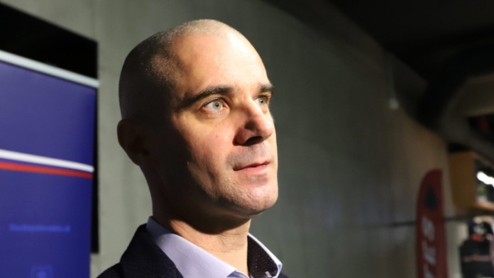 Tréner slovenskej hokejovej reprezentácie do 20 rokov Ivan Feneš.