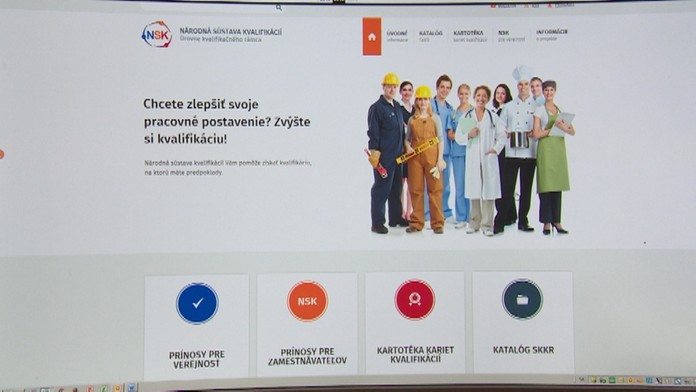 Takto mala vyzerať úvodná stránka portálu kvalifikácie.sk.