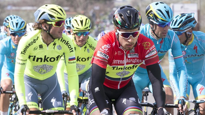 Peter Sagan na pretekoch Tirreno-Adriatico.