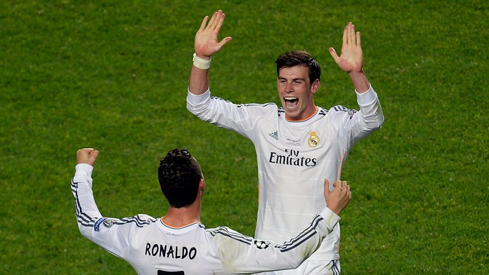 Dvaja najdrahší futbalisti na svete - Cristiano Ronaldo a Gareth Bale.